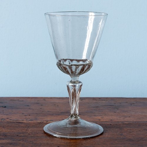 French Fluted Wine Glass, 18Th Century