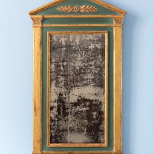 French Empire Green And Giltwood Pe...