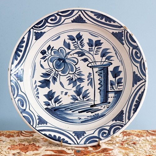 Vron Faience, Vase & Flowers Dish, Early 19Th Century