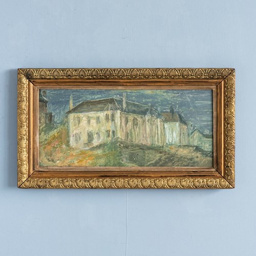 French School, Architectural Landscape, Oil Painting On Board, Early 20Th Centur