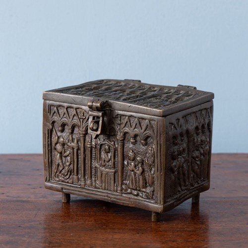 Gothic Revival Bronze Coffret Box, C.1880