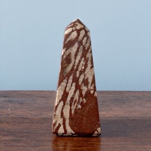 French Rouge Griotte Marble Obelisk...