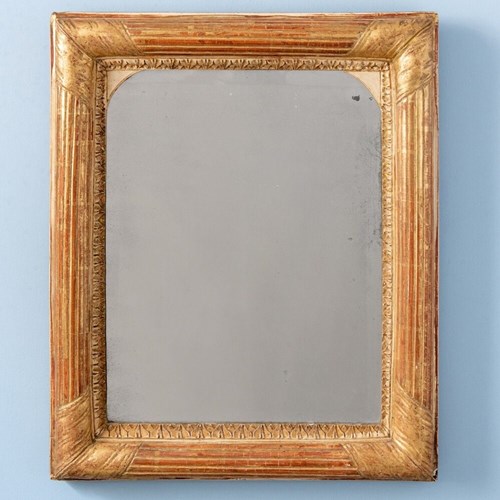 French Gilt Gesso Fluted Mirror, Early 19Th Century