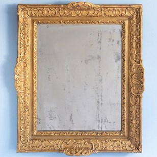 French Régence Giltwood Mirror, Lat...