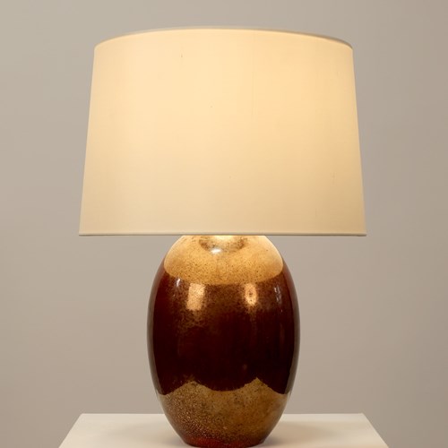 Art Deco Ceramic Lamp In The Manner Of Jean Besnard