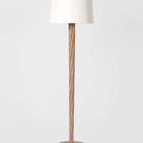 1930S Limed Oak Floor Lamp