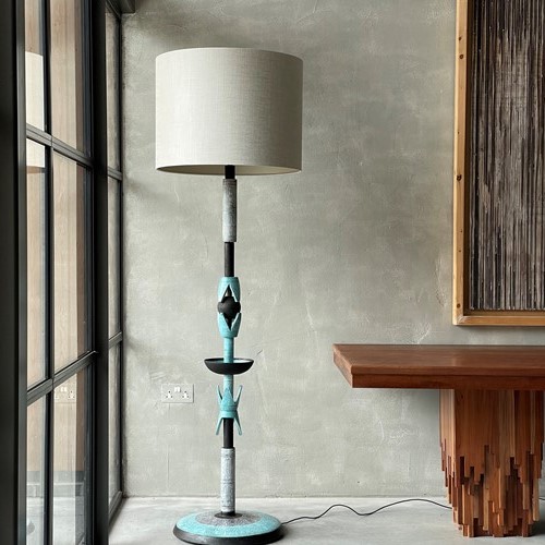 An Exceptional Midcentury Ceramic Floor Lamp