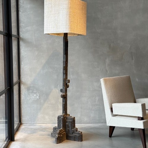 A Fabulous 1970S Brutalist Floor Lamp