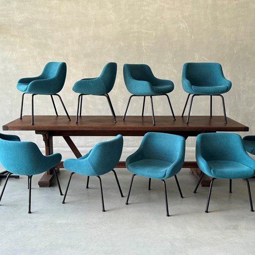 A Set Of 10 Spanish Design Chairs