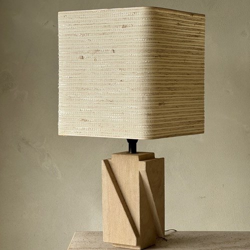 A Sculptural 1960S Stone Lamp