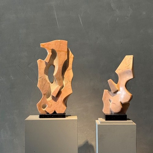 2 Marble Sculptures By Jesus Castello