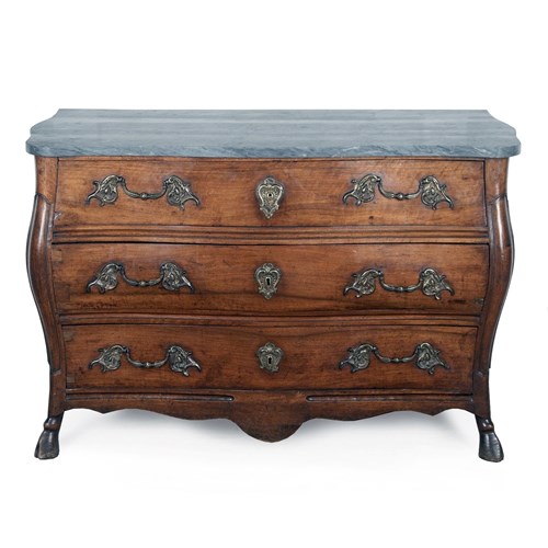 18Th Century French Louis XV Bombe Commode