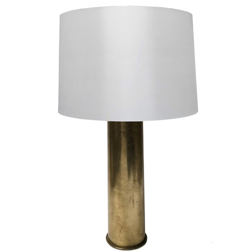 Large Elegant French Brass Midcentury Table Lamp