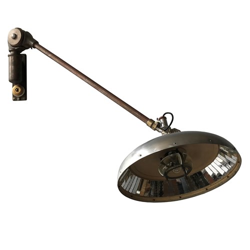 Large French 1940S Mirrored Swing Wall Light