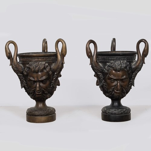 Pair Of 20Th Century French Bronze Urns