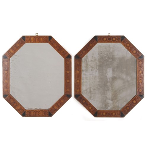 Pair Of 19Th Century French Marquetry Mirrors