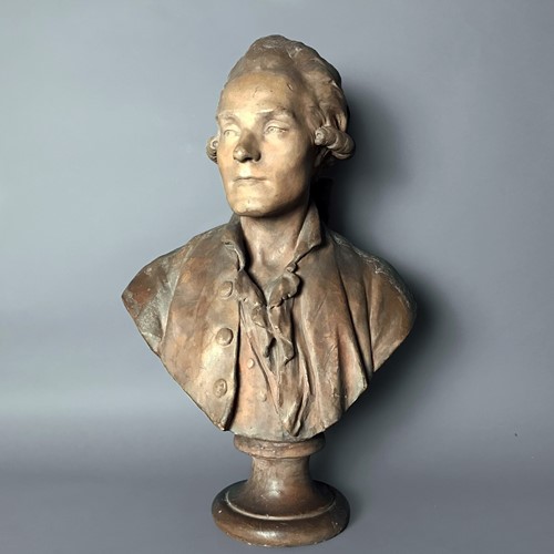 A French C18th Terracotta Bust of a Gentleman