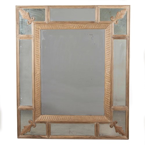 Large 19Th Century Italian Walnut Mirror