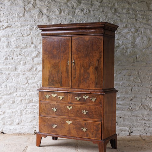 Walnut Cabinet On Chest