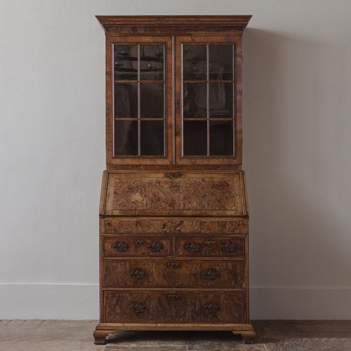 An Early Georgian Walnut Bureau Bookcase