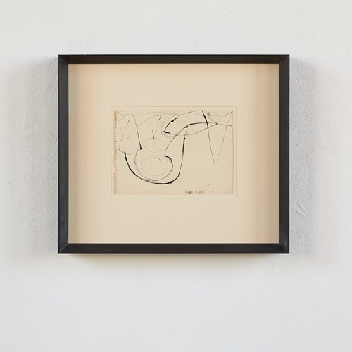 'Hells Mouth' Original Ink On Paper Drawing By Trevor Bell, 1956
