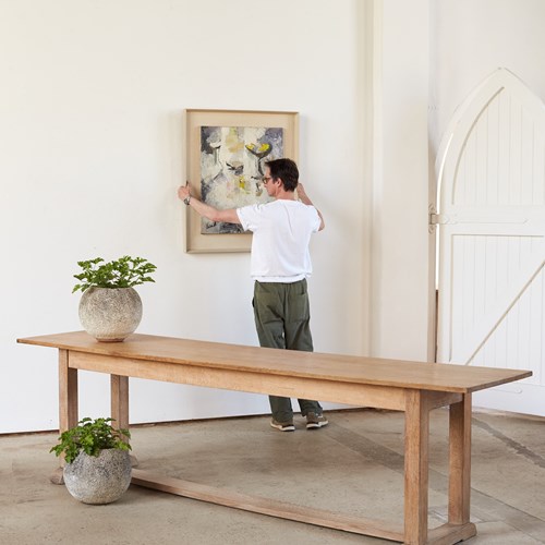 Heals Arts And Crafts Limed Oak Refectory Table, C1920