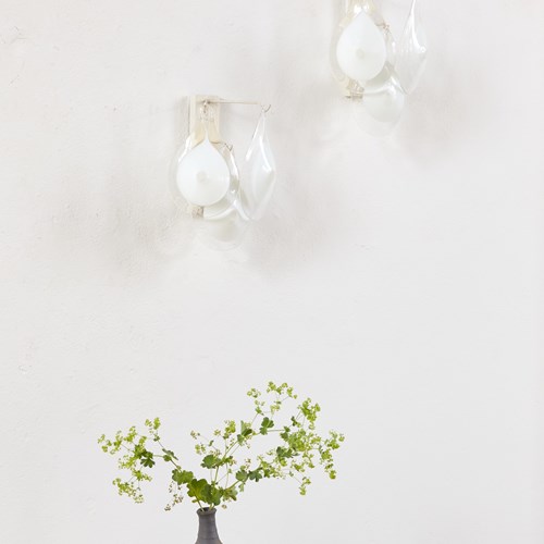 Hand Blown Murano Glass Wall Light By Gino Vistosi Italy, C1960