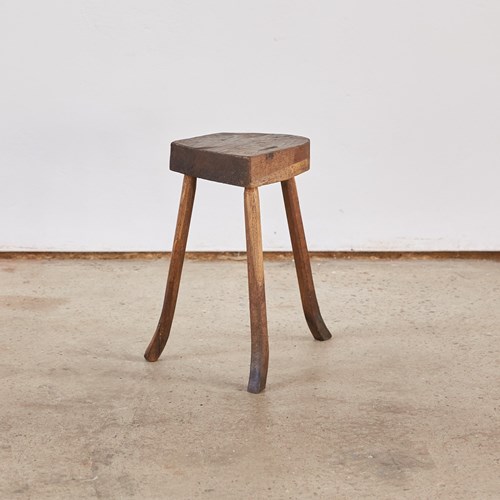 French Rustic Three-Legged Stool, C1960–70