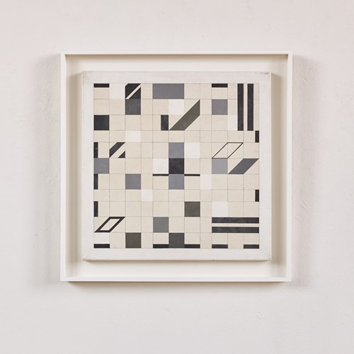 'Black/White/Grey Composition' Oil On Canvas By Theodore Mendez