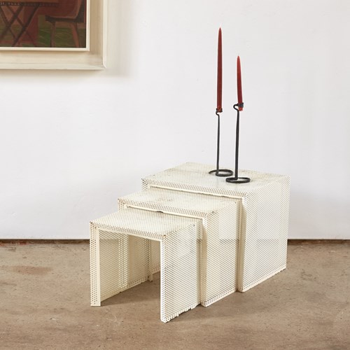 A Set Of 3 Nesting Tables From The Netherlands C1960