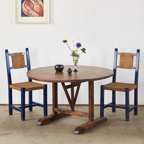 19Th-Century Birch Wood Vendage Table