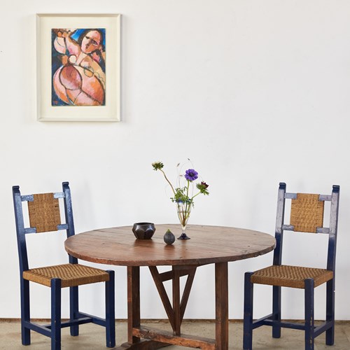 19Th-Century Birch Wood Vendage Table