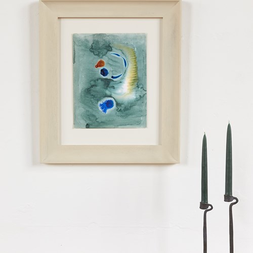 Watercolour And Ink Abstract Landscape By Alistair Grant C1978-80