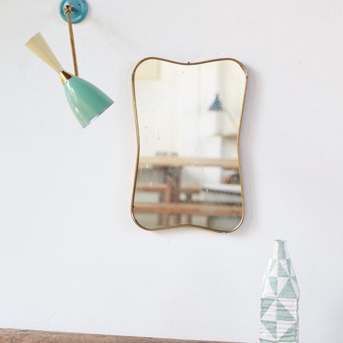 1950'S Italian Brass Framed Mirror
