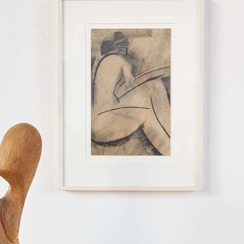 Figurative Work In Charcoal On Card, Mary Stork 2004