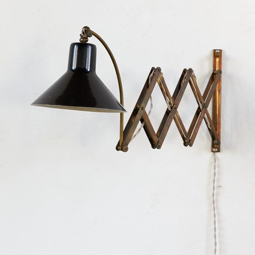 1950S Italian Brass Scissor Wall Light