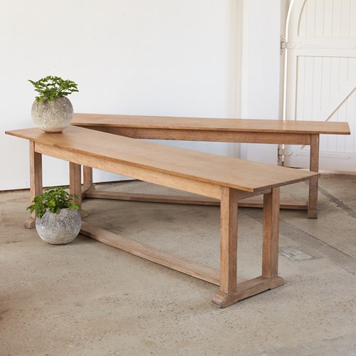 Heals Arts And Crafts Limed Oak Refectory Table, C1920