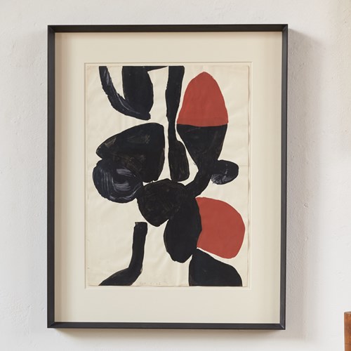 'Nob' - Abstract Landscape By Trevor Bell, Signed 1962