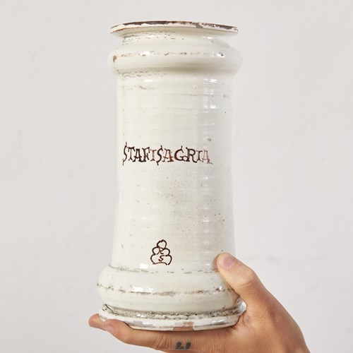 Handthrown And Glazed Italian Apothecary Jar, C1850