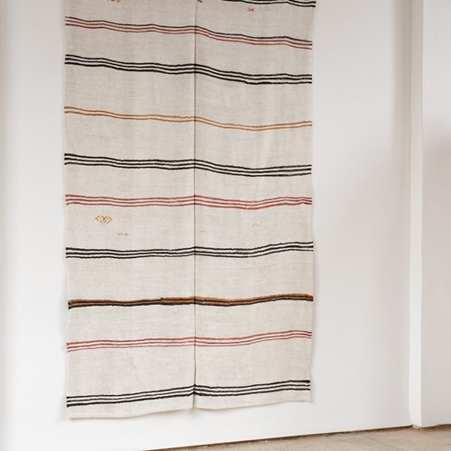 Vintage Flat Weave Turkish Hemp Kilim C1960