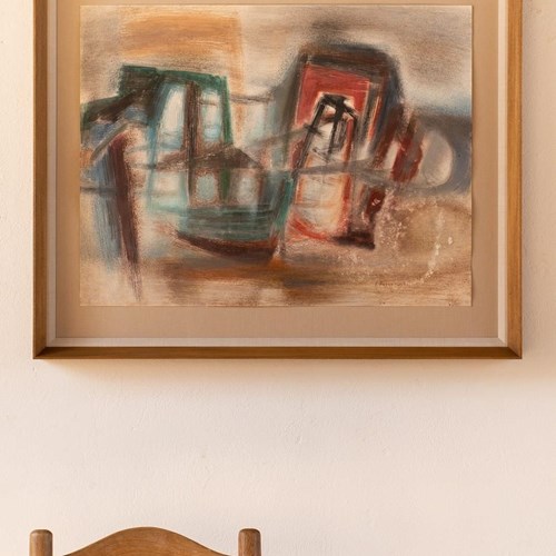 Mid-Century Watercolour On Paper By Felicia Pacanowska (1907-2002)