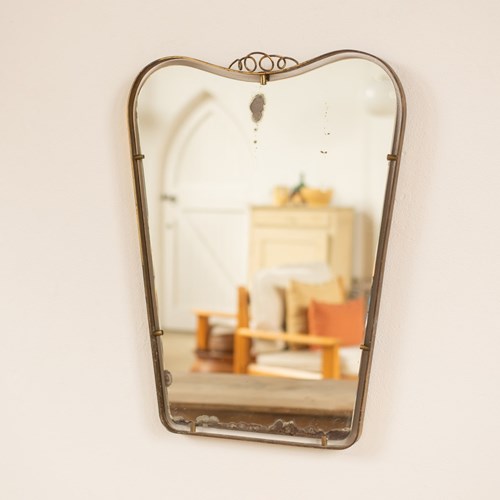 Brass Mirror Attributed To Fontana Arte