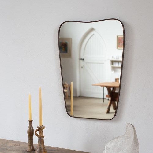 1950S Italian Brass Framed Torso Mirror