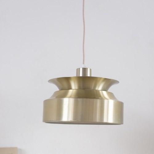 Danish Brushed Aluminium Ceiling Pendant, C1960/70