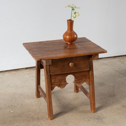 19Th Century Spanish Chestnut Wood Side Table