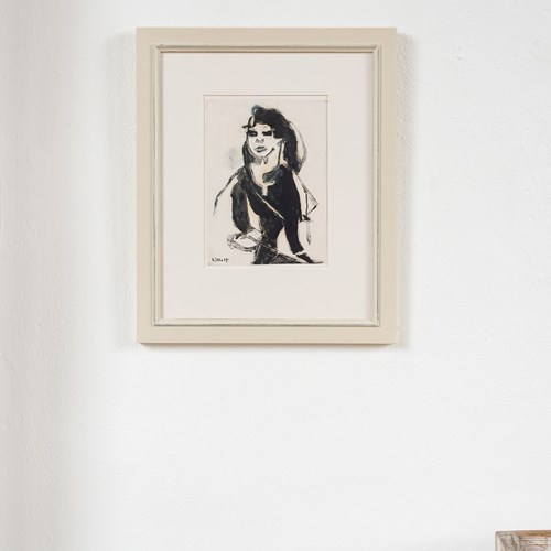 Mid-Century Wood Block And Painted Work By Lotte Wolf-Koch (1909-1977)