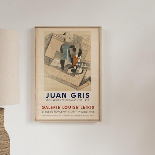 Juan Gris Exhibition Lithographic Print By Mourlot, 1965