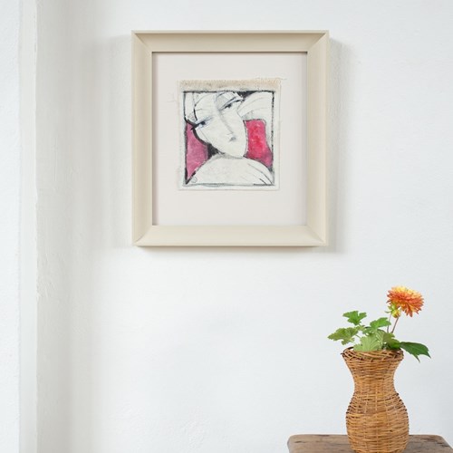 Abstract Portrait In Acrylic On Canvas, Florence C1980