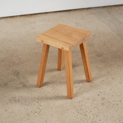 Square-Topped Stick-Leg Wood Stool/Side Table F Rance, C1960