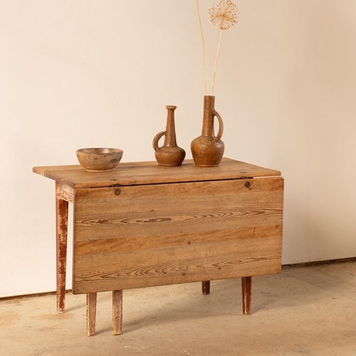 19Th Century Swedish Slagbord Table With Original Painted Finish